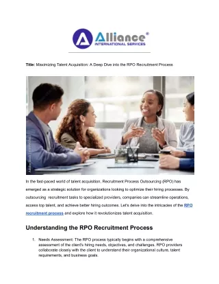 Streamline Your Hiring Process with RPO Recruitment Services | Unlock Efficiency