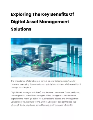 Exploring The Key Benefits Of Digital Asset Management Solutions