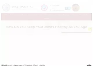 How Do You Keep Your Joints Healthy As You Age