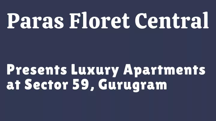 paras floret central