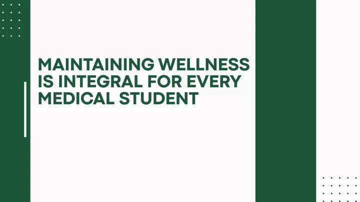 maintaining wellness is integral for every