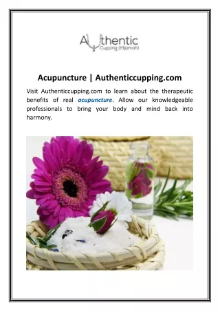 Acupuncture Authenticcupping.com