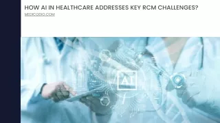 How AI in Healthcare Addresses Key RCM Challenges