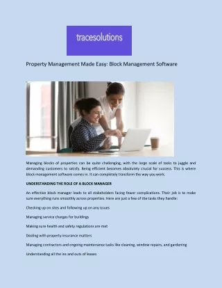 property management made easy block management
