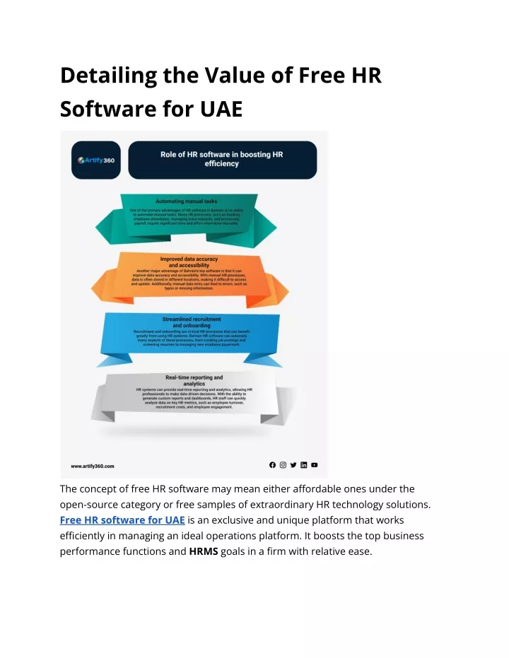 detailing the value of free hr software for uae