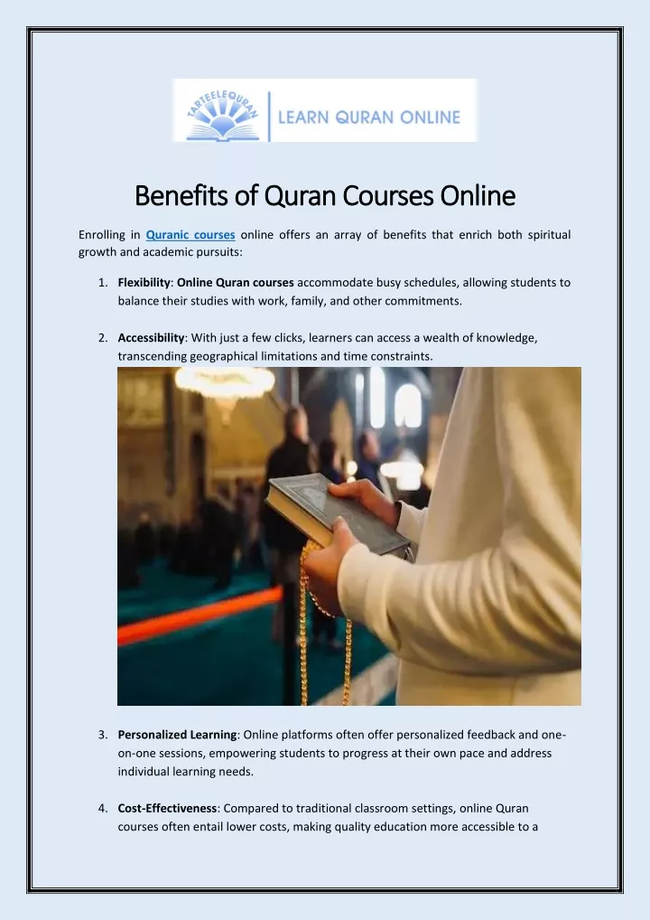 benefits of quran courses online benefits