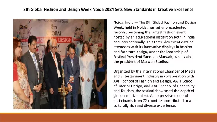 8th global fashion and design week noida 2024