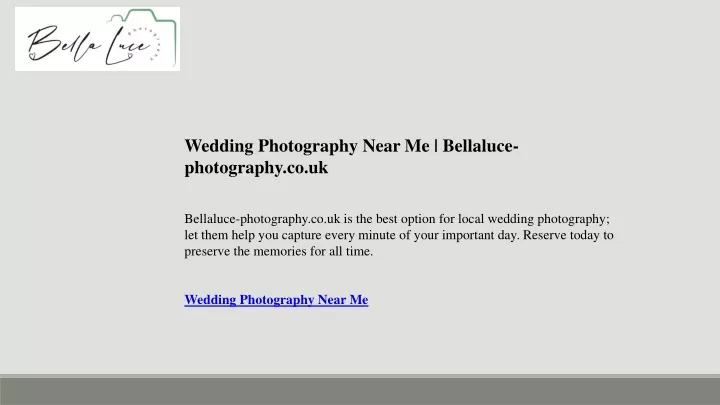 wedding photography near me bellaluce photography