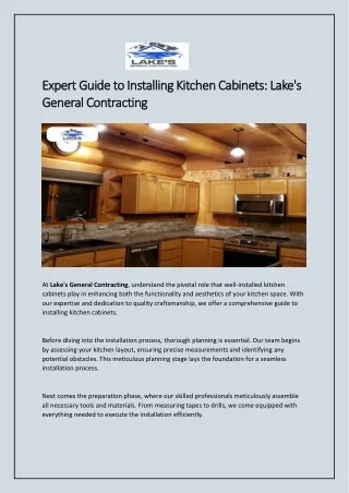 Expert Guide to Installing Kitchen Cabinets