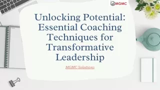 Paving the Path: Coaching Methods for Leading by Example and Fostering Growth