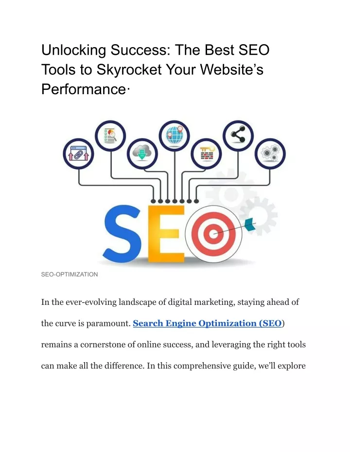 unlocking success the best seo tools to skyrocket