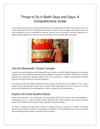 Things to Do in Bodh Gaya and Gaya - A Comprehensive Guide