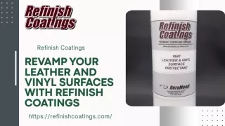 The Best Leather and Vinyl Dye Paint by Refinish Coatings