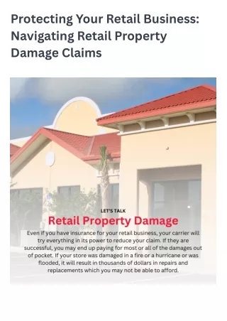 Retail Property Damage Claim Specialists - Darryl Davis & Associates
