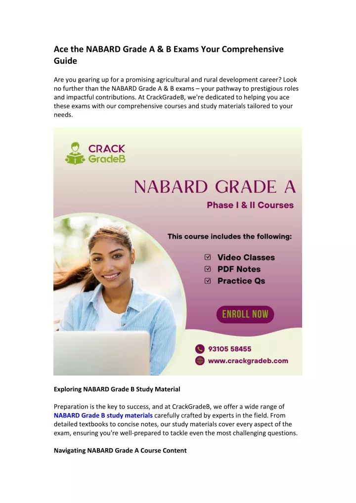 ace the nabard grade a b exams your comprehensive