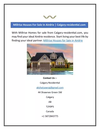 Millrise Houses for Sale in Airdrie