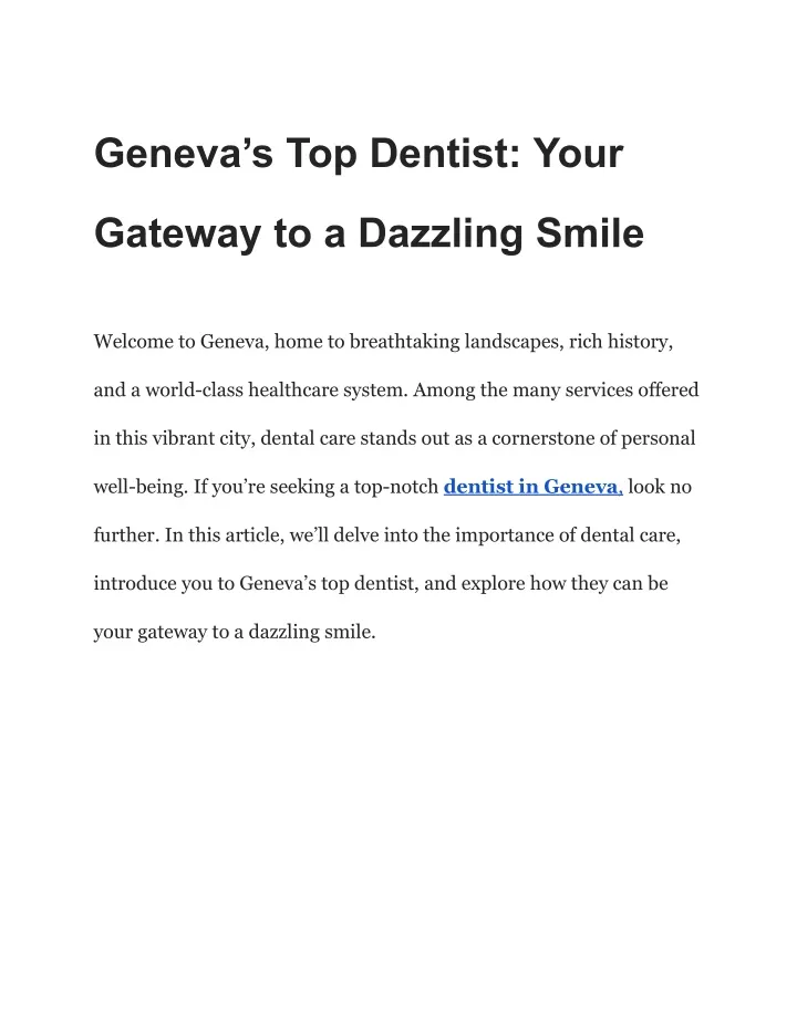 geneva s top dentist your