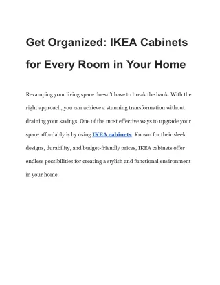 Get Organized_ IKEA Cabinets for Every Room in Your Home