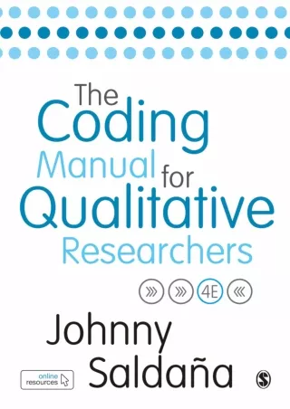 PDF/READ❤  The Coding Manual for Qualitative Researchers