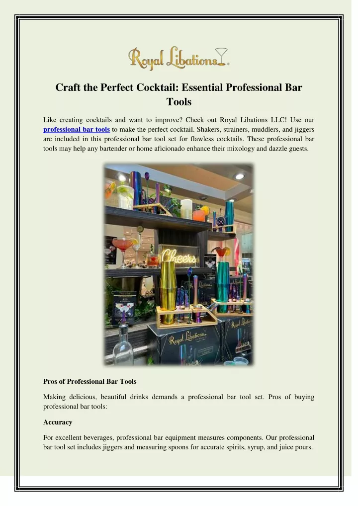 craft the perfect cocktail essential professional