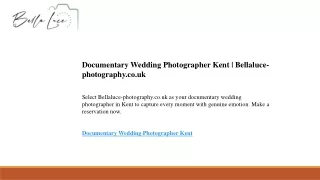 Documentary Wedding Photographer Kent  Bellaluce-photography.co.uk