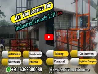 Top goods lift manufacturers in Vellore