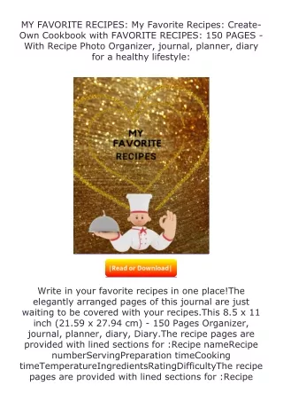 MY-FAVORITE-RECIPES-My-Favorite-Recipes-CreateOwn-Cookbook-with-FAVORITE-RECIPES-150-PAGES-With-Recipe-Photo-Organizer-j