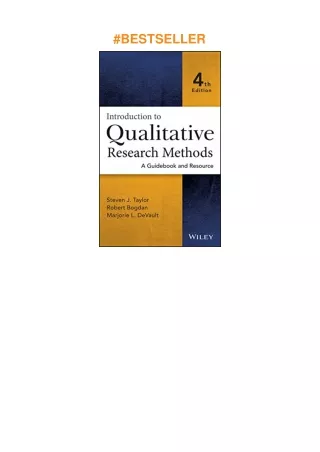 ❤️(download)⚡️ Introduction to Qualitative Research Methods: A Guidebook and Resource