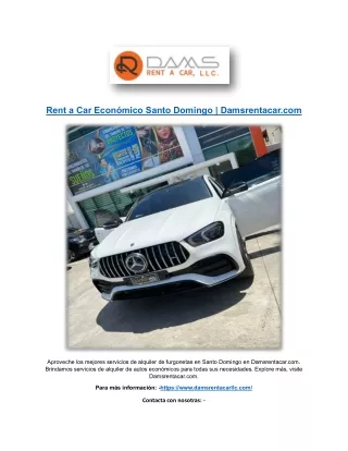 Rent a Car Económico Santo Domingo | Damsrentacar.com