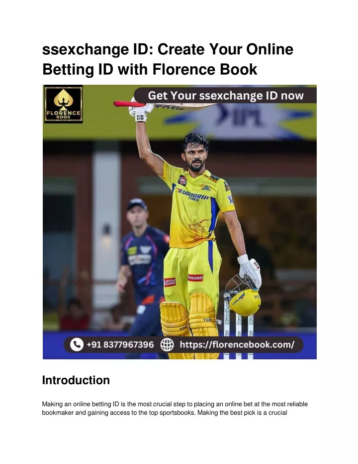ssexchange id create your online betting id with florence book