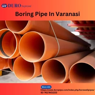 Boring Pipe In Varanasi | DuroPipe