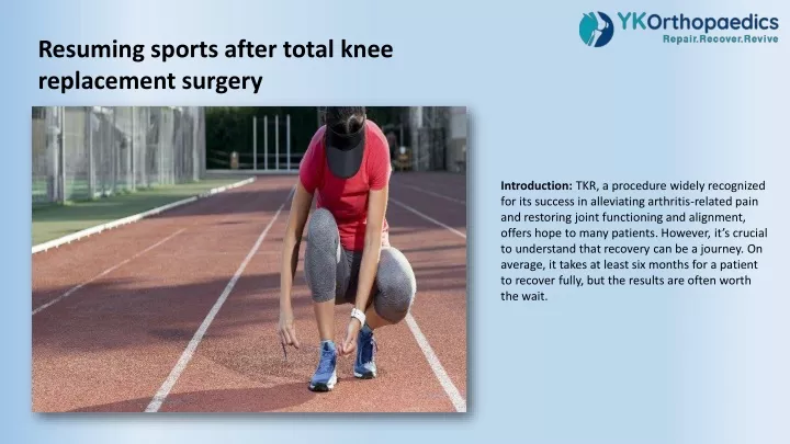 resuming sports after total knee replacement