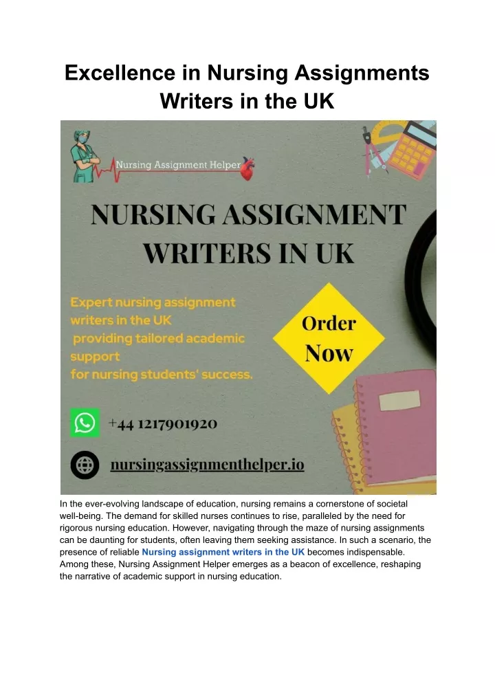 excellence in nursing assignments writers