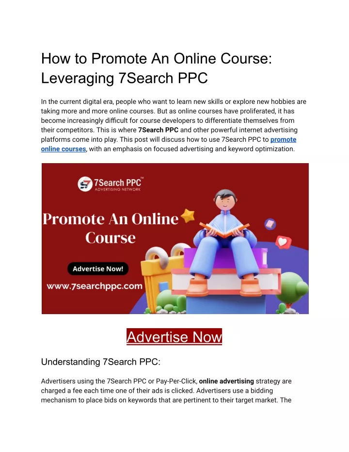 how to promote an online course leveraging