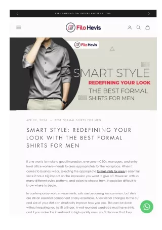 Look with the Best Formal Shirts for Men in Delhi