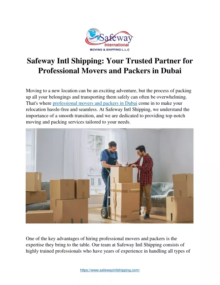 safeway intl shipping your trusted partner