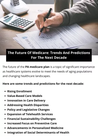 The Future Of Medicare: Trends And Predictions For The Next Decade