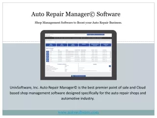 Auto Repair Shop Management Software