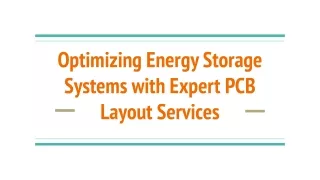 Optimizing Energy Storage Systems with Expert PCB Layout Services