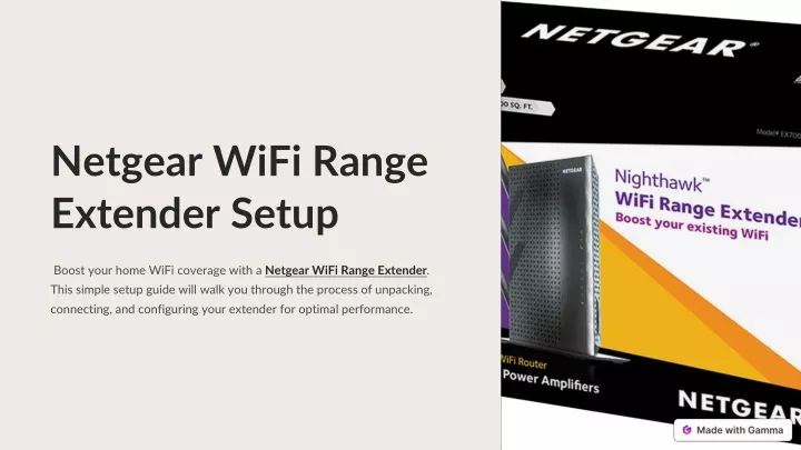netgear wifi range extender setup