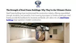 Explore Durable Steel Frame Buildings  Universal Steel