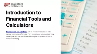 introduction to financial tools and calculators