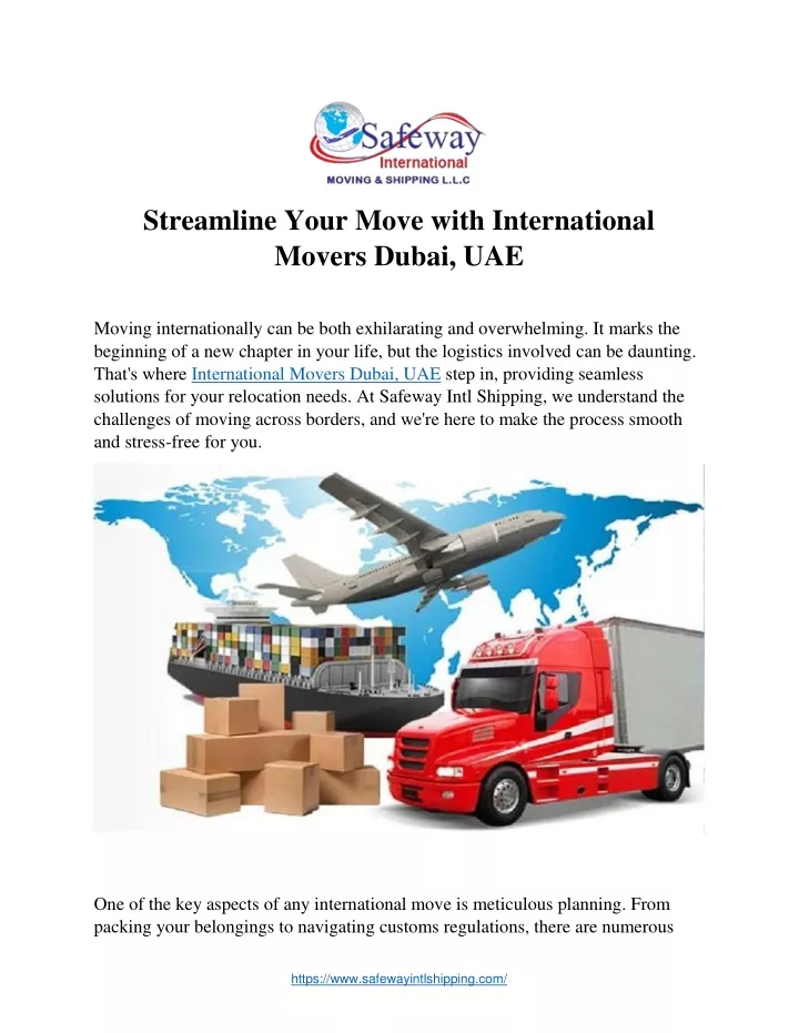 streamline your move with international movers