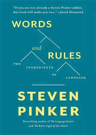 ⚡PDF ❤ Words and Rules: The Ingredients Of Language (Science Masters Series)