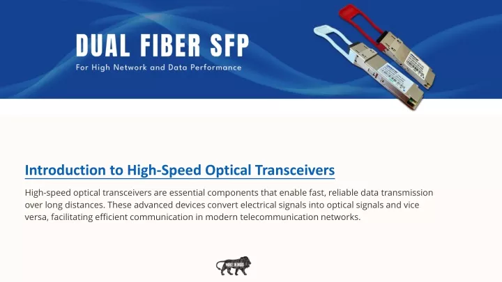 introduction to high speed optical transceivers