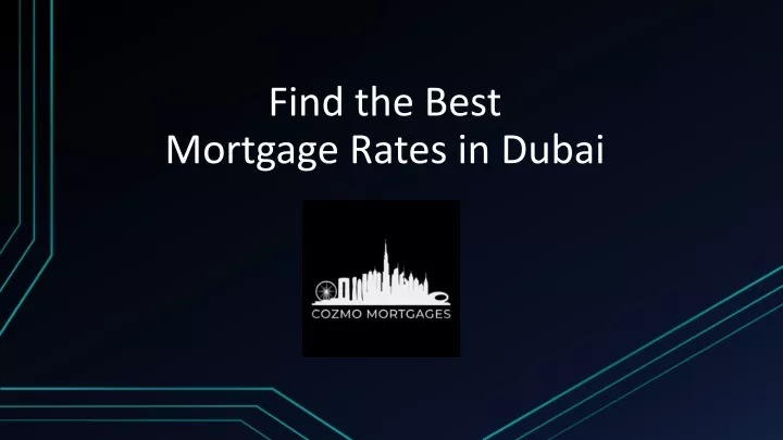 find the best mortgage rates in dubai