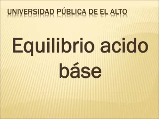 EQUILIBRIO ACIDO BASE 2017