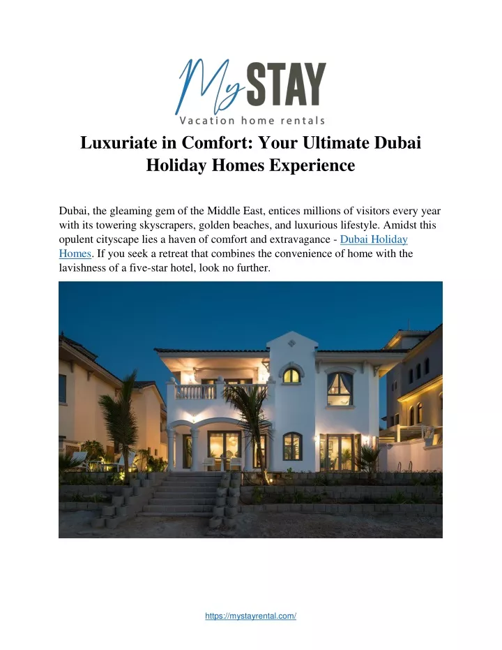 luxuriate in comfort your ultimate dubai holiday
