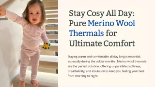 Stay Cosy All Day: Pure Merino Wool Thermals for Ultimate Comfort