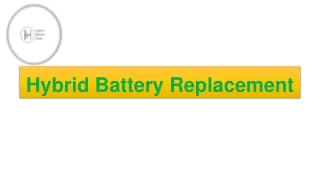 Nissan Altima Hybrid Battery - Replacement Services